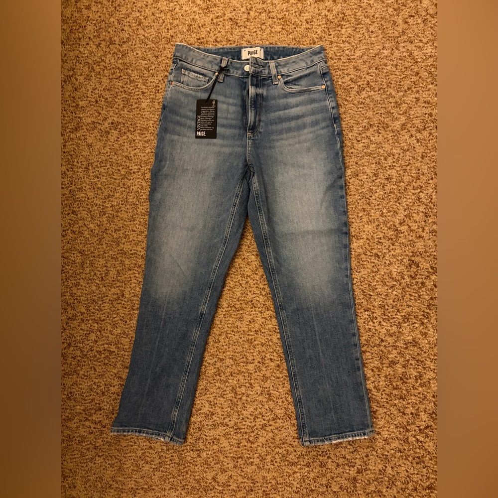 Paige high rise Brigitte boyfriend cut denim jeans